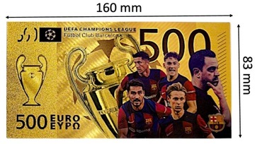 Позолоченная коллекционная банкнота ФК БАРСЕЛОНА ГАДЖЕТ ДЛЯ ФУТБОЛЬНОГО ФАНАТЕЛЯ