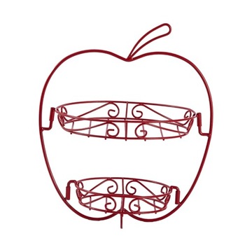 Железная корзина для фруктов Универсальная, съемная, современная, прочная, практичная, красная.