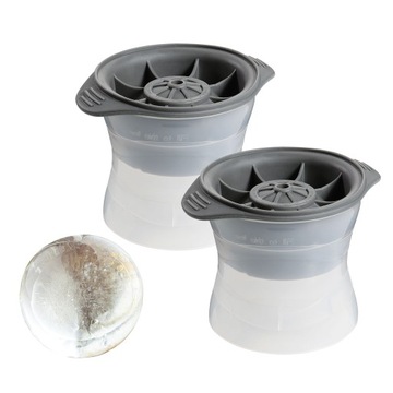 FOREMKI do LODU Cilio 2 szt silikon DUŻA KULA 6 cm
