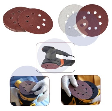 НАШЛИЧНАЯ БУМАГА 125 САМОКЛЕЯЩИЕСЯ ДИСКОВ НА ЗАЛИПЕ С ОТВЕРСТИЯМИ ДЛЯ ШЛИФОВАЛЬНОЙ МАШИНЫ P40