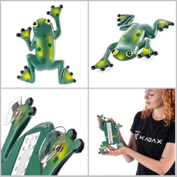 НАРУЖНЫЙ ОКОННЫЙ ТЕРМОМЕТР ДЛЯ ОКОННЫХ ПРИСОСОК САМОКЛЕЯЩАЯСЯ ЛЯГУШКА KADAX