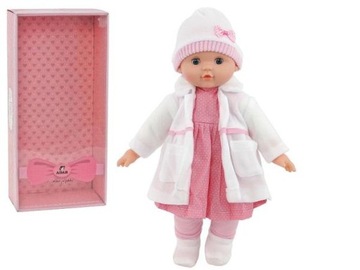 Lalka 40cm dziewczynka z dźwiękiem w kurteczce mówi i śpiewa po polsku
