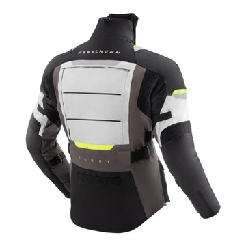 Kurtka tekstylna REBELHORN CUBBY V BLACK/GREY/FLUO szary żółty GRATISY