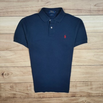 POLO RALPH LAUREN Koszulka Polo Męska Slim Fit Granatowa Logo r. M