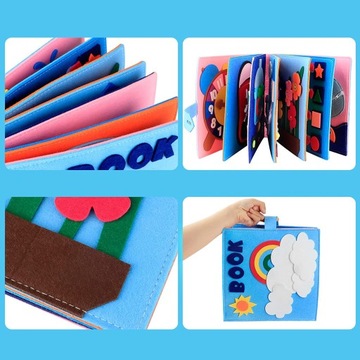 3D ТИХАЯ КНИГА СЕНСОРНАЯ КНИГА МОНТЕССОРИ