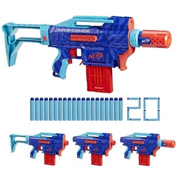 PISTOLET NERF ELITE 2.0 STORMCHARGE WILD EDITION AUTOMATYCZNY 4W1 F7376