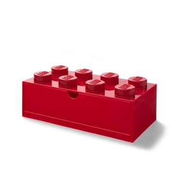 LEGO pojemnik plastikowy - Szuflada - Kształt Klocka LEGO Czerwony 11x16x16