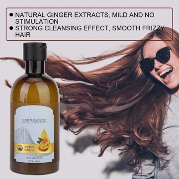 400 ml unisex Imbirowy szampon do włosów Odżywczy olejek kontrolujący HV