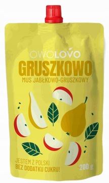 OWOLOVO Mus Owocowy dla Dzieci GRUSZKOWO 200g