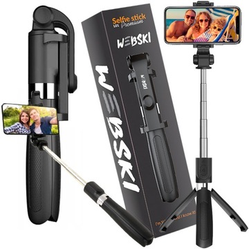 UCHWYT NA TELEFON 3w1 SELFIE TRIPOD PILOT SOLIDNY Kij ze Statywem Bluetooth