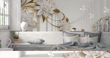 Фотообои 3D цветы туннель глубины гостиной 240x360