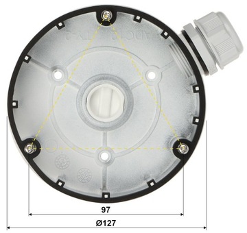 Puszka łączeniowa do kamer kopułowych Hikvision DS-1280ZJ-DM8