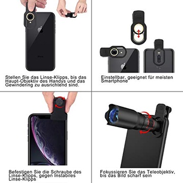 Набор объективов для телефона Selvim 4 в 1. ШТАТИВ