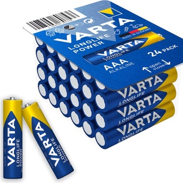 Baterie VARTA AAA LR3 R3 LONGLIFE POWER 24 sztuki