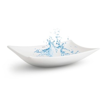 UMYWALKA CERAMICZNA NABLATOWA STAWIANA BIAŁA WHITE PROSTOKĄT WOLNOSTOJĄCA