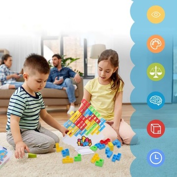 ОБРАЗОВАТЕЛЬНАЯ ИГРА 48 БЛОКОВ БАШНЯ-ПАЗЗЛ TETRA TOWER ДЕТСКАЯ КОРОБКА