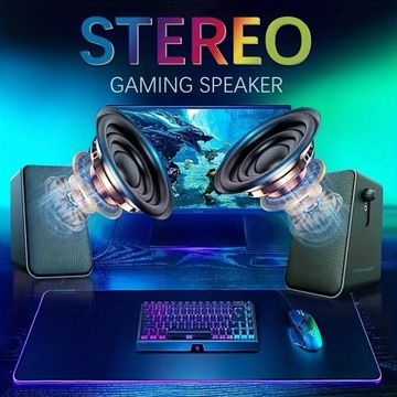 COOMAX Computer Speakers 2.0 Stereo Sound System for Desktop PC, USB