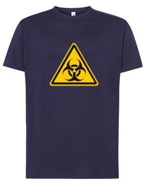 męska KOSZULKA T-shirt BIOHAZARD na prezent XS