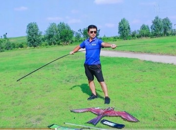 Воздушный змей отпугиватель птиц Скворцы, прочная мачта, 7 м, поворотный