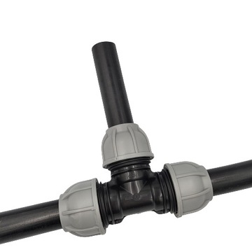 ТРОЙНИК Резьбовой PE fi 20 для СОЕДИНИТЕЛЯ ШЛАНГА ТРУБЫ ТРУБЫ