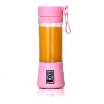 Портативный блендер, маленькая соковыжималка, чашка для фруктов, розовая