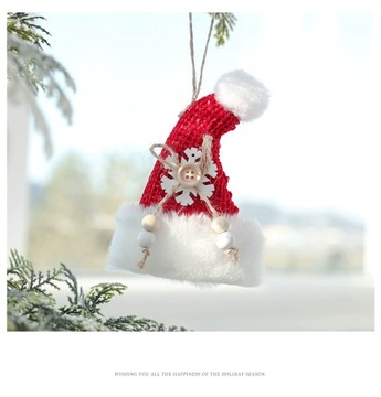 2 x Pończochy Świąteczne, Pluszowe Rękawiczki, Wisiorek Z Ozdobą Choinkową