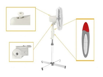 Напольный вентилятор LTC WT01, 40 Вт, 16 дюймов, белый
