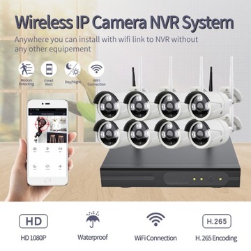 ПОЛНЫЙ НАБОР WIFI-МОНИТОРИНГА 8 3-мегапиксельных камер