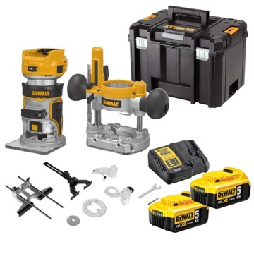 Frezarka górnowrzecionowa aku. 18V DeWalt zestaw 2x5Ah DCW604P2