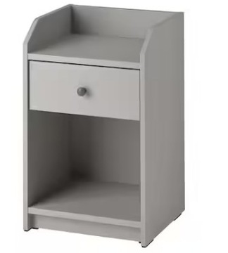 IKEA HAUGA Stolik nocny szary 40x36 cm