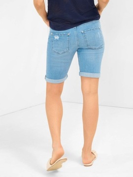 Jasnoniebieskie szorty jeansyowe z efektem ripped ORSAY
