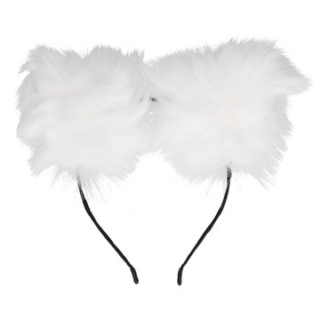 Кошачьи уши из искусственного меха с повязкой на голову