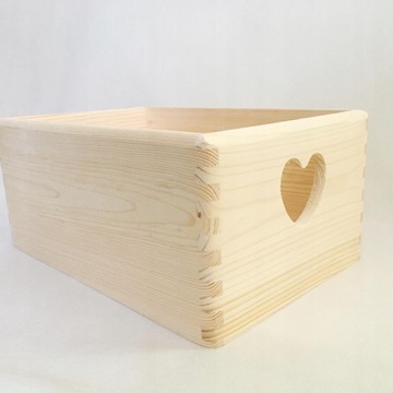 КОРОБКА ДЕРЕВЯННАЯ КОРОБКА С СЕРДЦЕМ КОНТЕЙНЕР 30х20