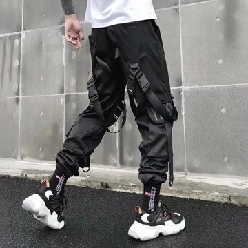 Men Joggers Cargo Pants Hip Hop Streetwear Hit Col