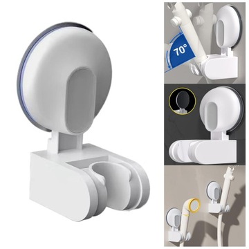 Ręczny prysznic Stała podstawa Regulowany kąt Uchwyt ścienny Stały prysznic biały