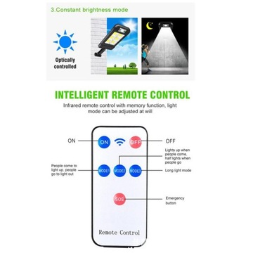Настенный светильник для наружного освещения с солнечной панелью 40COB Remote