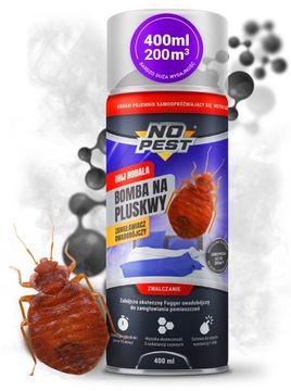 PREPARAT FOGGER BOMBA ŚRODEK NA PLUSKWY KARALUCHY MOLE PCHŁY NO PEST 400ML