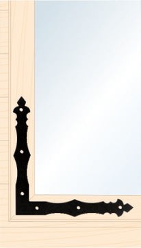 Уголок декоративный для рамы ставен 15см НАД1 150х2150х25 2,5мм