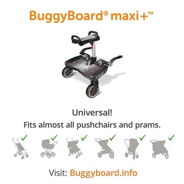 Удлинитель для коляски Lascal BuggyBoard Maxi+, красный