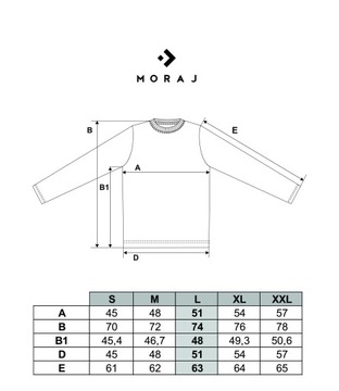 Koszulka Męska Longsleeve na długi rękaw MORAJ XXL