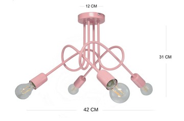 РОЗОВЫЙ ПАСТЕЛЬ ПОТОЛОЧНЫЙ СВЕТИЛЬНИК, ЛЮСТРА ДЛЯ ДЕВОЧКИ И РЕБЕНКА СО СВЕТОДИОДАМИ