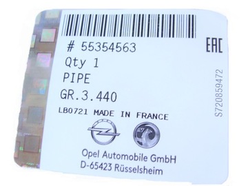 OPEL ASTRA 1.6 1.8 XER WAZ VODY ORIGINÁLNÍ 55354563