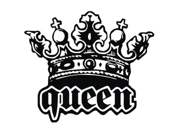 Naklejka na auto szybę QUEEN KING królowa korona *Kolory *Wzory