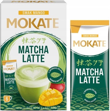 Matcha Latte Mango w Proszku Japońska Zielona Herbata z Mlekiem 6 szt. LOYD