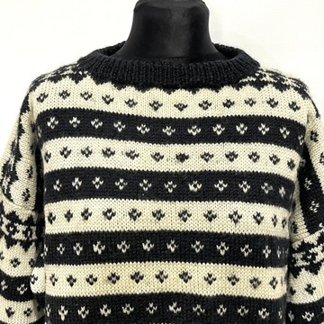 Шерстяной свитер РУЧНАЯ РАБОТА OVERSIZE M/L
