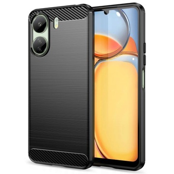 CZARNE CASE ETUI TECH-PROTECT TPUCARBON DO XIAOMI REDMI 13C / POCO C65