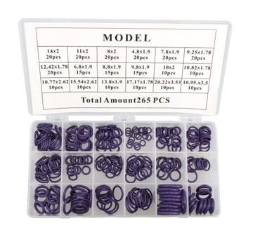 Комплект сменных уплотнительных колец Magneti Marelli фиолетового цвета для кондиционера, 256 шт.