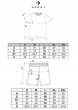 Piżama męska MORAJ krótki rękaw krótkie szorty krata PDM4600-006 rozmiar XL