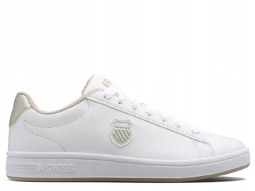 Buty damskie trampki K SWISS COURT SHIELD SKÓRZANE SNEAKERSY TENISÓWKI