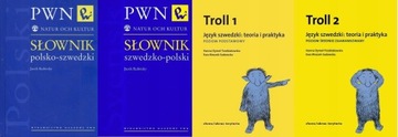 SŁOWNIK SZWEDZKO POLSKI; POLSKO SZWEDZKI KPL +KURS